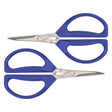 Joyce Chen 6.3-In. Original Unlimited Kitchen Scissors with Ergonomic Blue Handles, Ambidextrous, 2 Pack