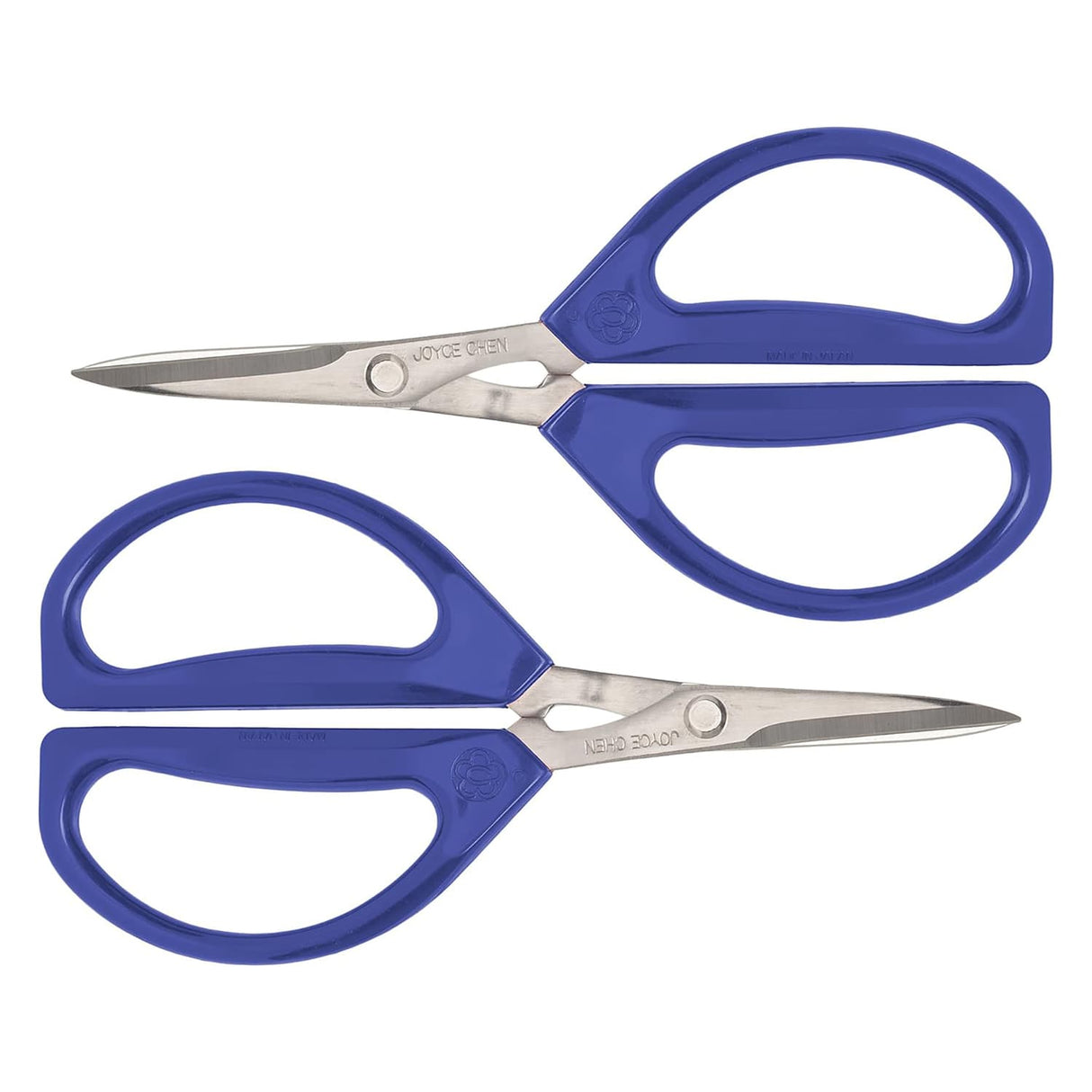 Joyce Chen 6.3-In. Original Unlimited Kitchen Scissors with Ergonomic Blue Handles, Ambidextrous, 2 Pack
