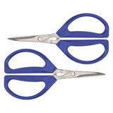 Joyce Chen 6.3-In. Original Unlimited Kitchen Scissors with Ergonomic Blue Handles, Ambidextrous, 2 Pack