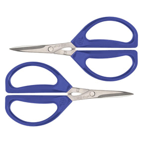 Joyce Chen 6.3-In. Original Unlimited Kitchen Scissors with Ergonomic Blue Handles, Ambidextrous, 2 Pack