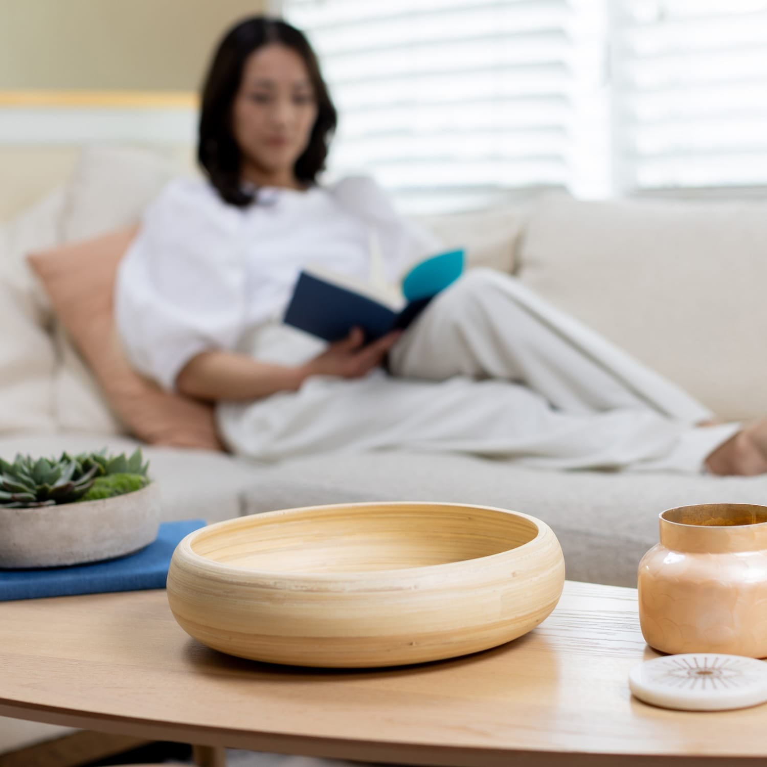 LEXA by Joyce Chen 12-In. Bamboo Fruit Bowl, Natural