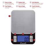 Escali Nutro Digital Food Scale, Black/Silver