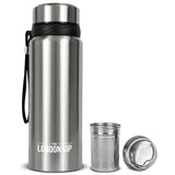 The London Sip Tea Infuser Bottle, 25 Oz., Silver