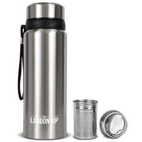 The London Sip Tea Infuser Bottle, 25 Oz., Silver