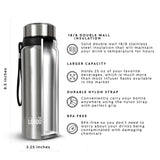 The London Sip Tea Infuser Bottle, 25 Oz., Silver