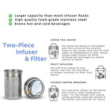 The London Sip Tea Infuser Bottle, 25 Oz., Silver