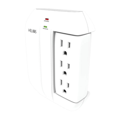 Helios 3-AC Swiveling Outlet, 2-AC Fixed Outlet, and 2-USB Port 450-Joules Surge Protector Wall Tap, AS-HP-5R