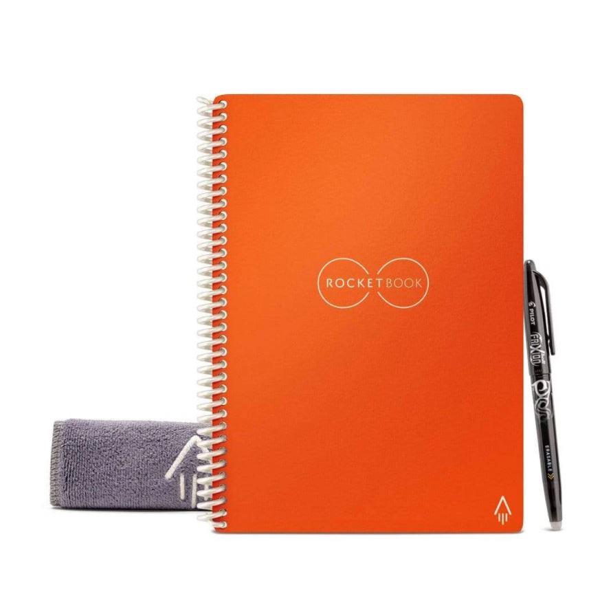 Rocketbook EVR2-E-K-CLF Core Executive Notebook Lined 36 Pages 6" x 8.8" Orange