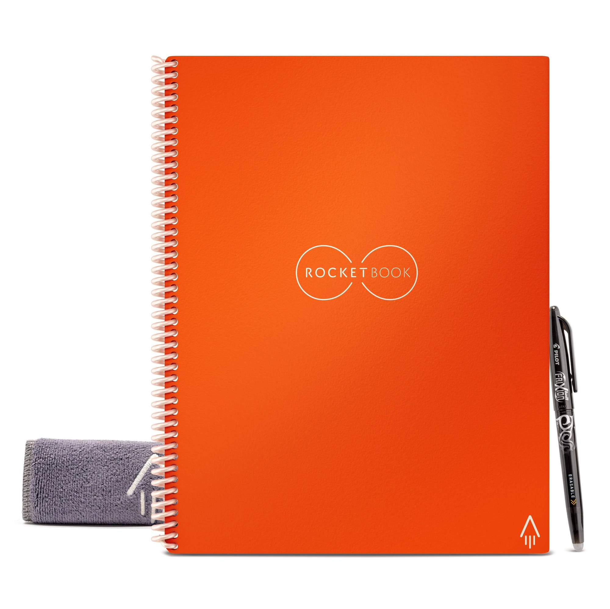 Rocketbook Core Letter Smart Notebook Lined 32 Pages 8.5x11" Orange