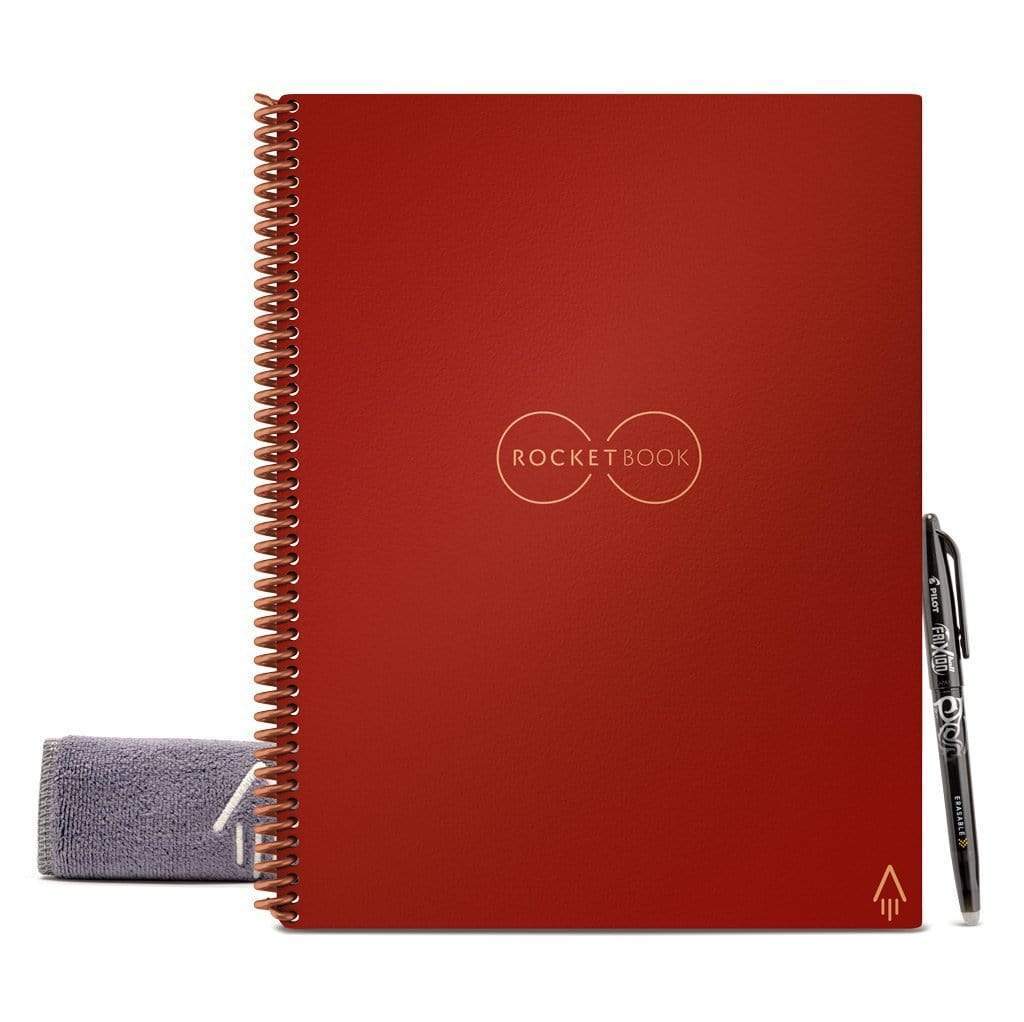 Rocketbook EVR2-L-K-CME Core Letter Smart Notebook Lined 32 Pages 8.5x11" Maroon