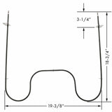 ERP Replacement Lower Bake Element B0750 for Select Ovens