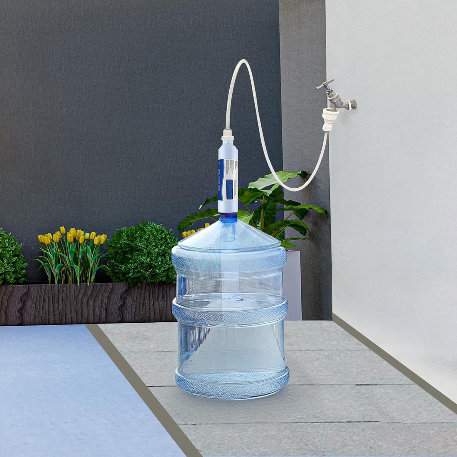 EZ Jug Water Filtration System with Garden Hose Faucet Adapter