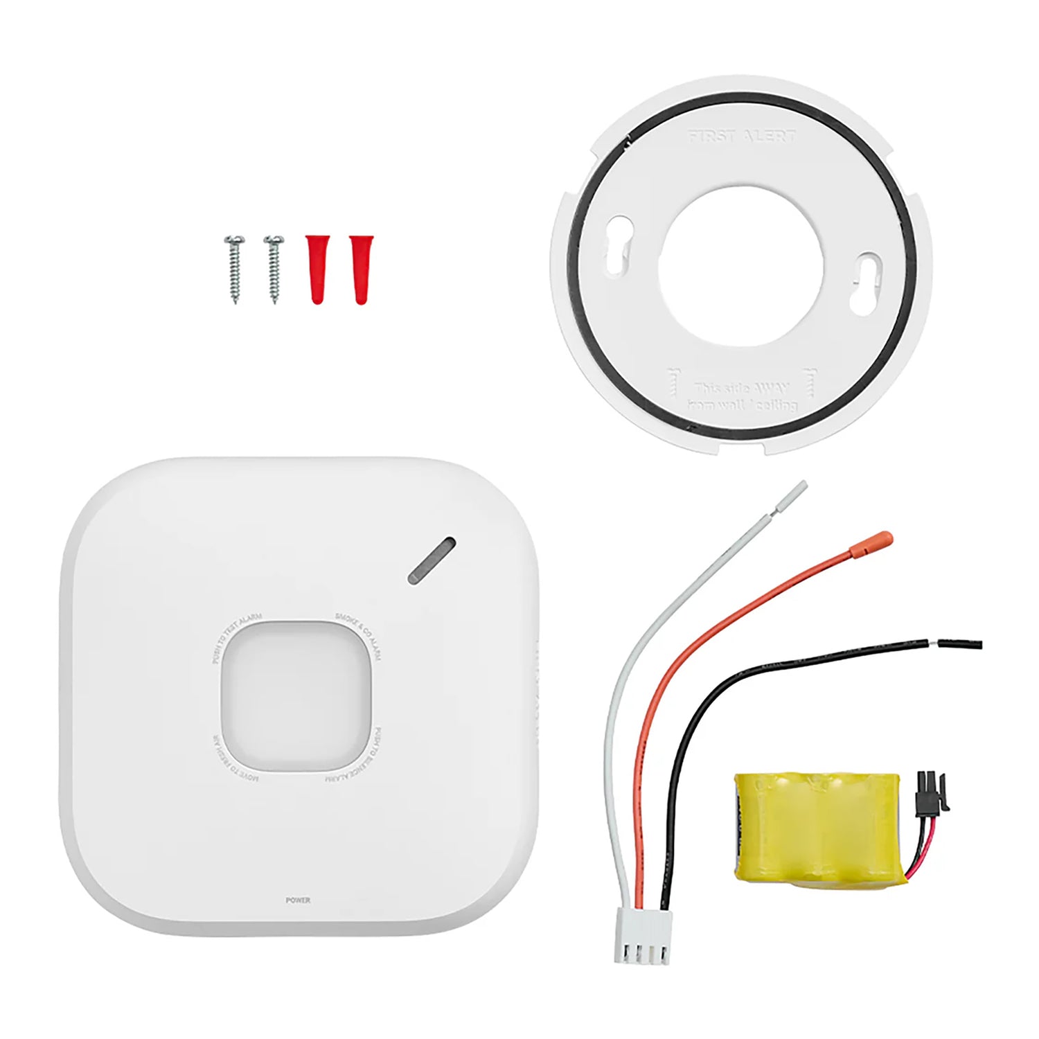 First Alert SC5 Hardwire Smart 2-in-1 Smoke and CO Alarm with Voice Alerts and Battery Backup