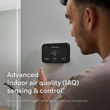 Honeywell Home X8S Smart Thermostat with Video Doorbell Compatibility, Indoor Air Quality Control, and Customizable Touchscreen Display, Black