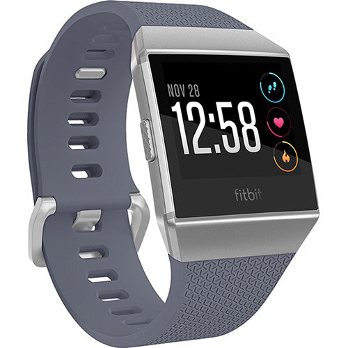 Fitbit FB503WTGY Ionic Fitness Watch, Blue Gray/Silver Gray