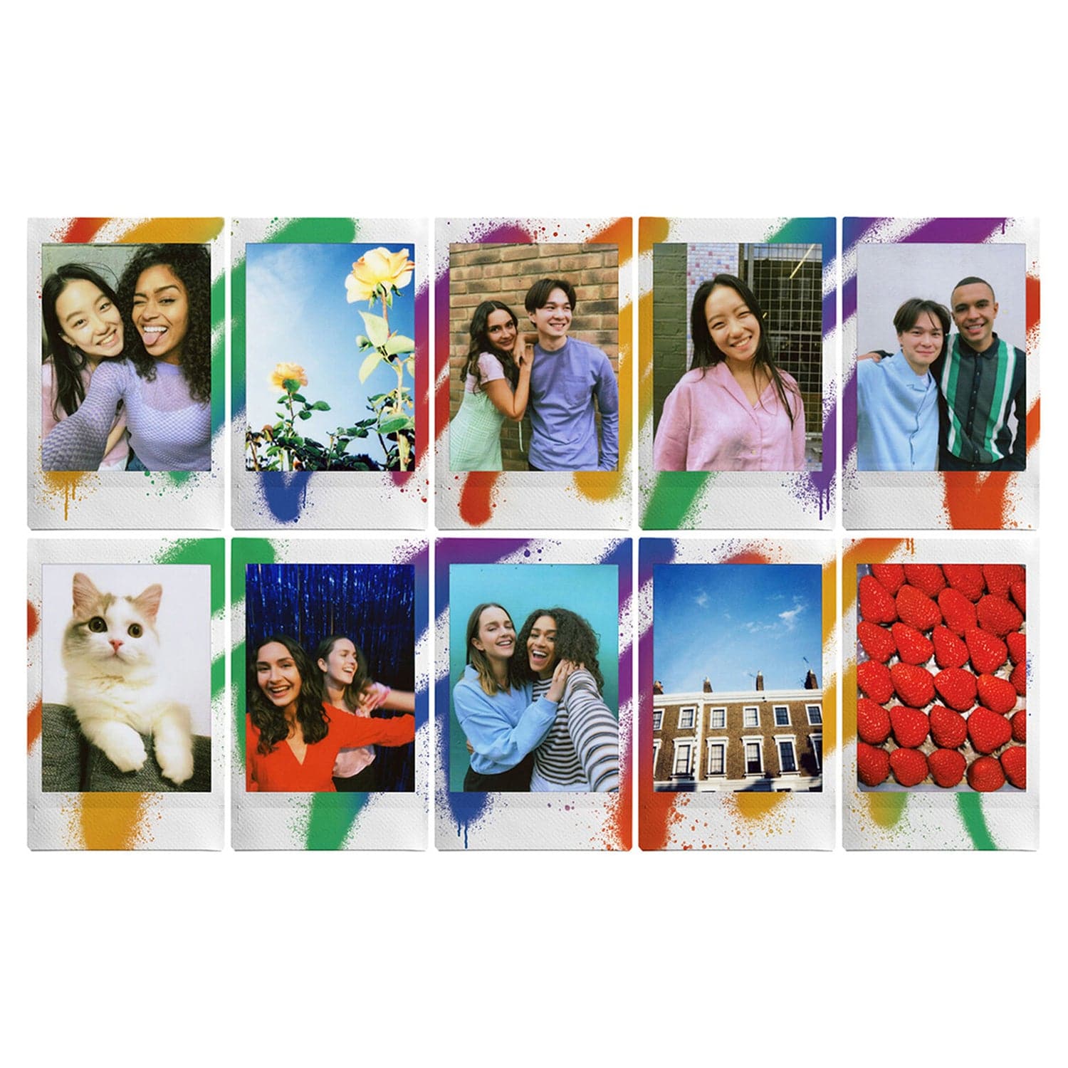 Fujifilm instax mini Instant Film, 10 Pack, Spray Art
