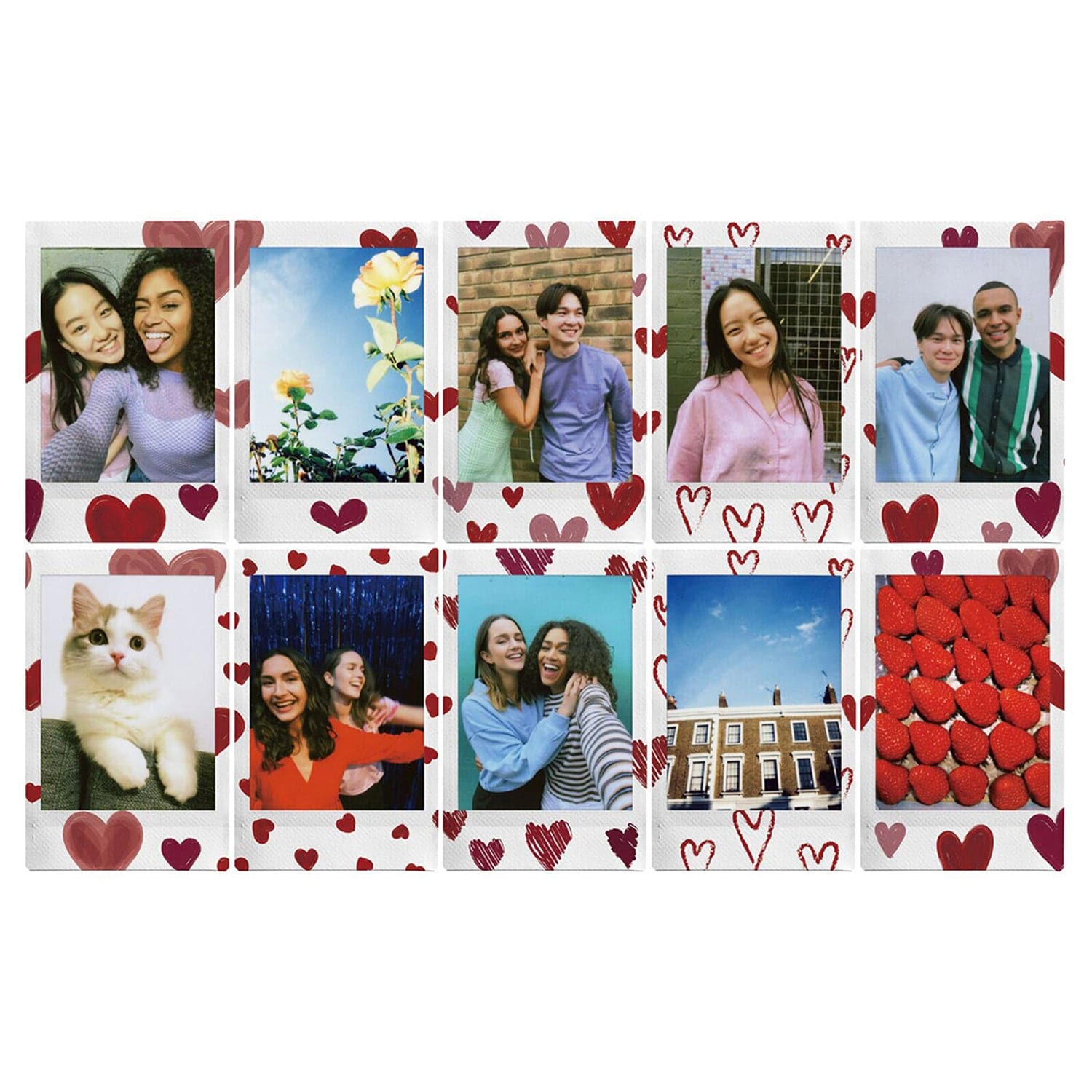 Fujifilm instax mini Instant Film, 10 Pack, Heart Sketch