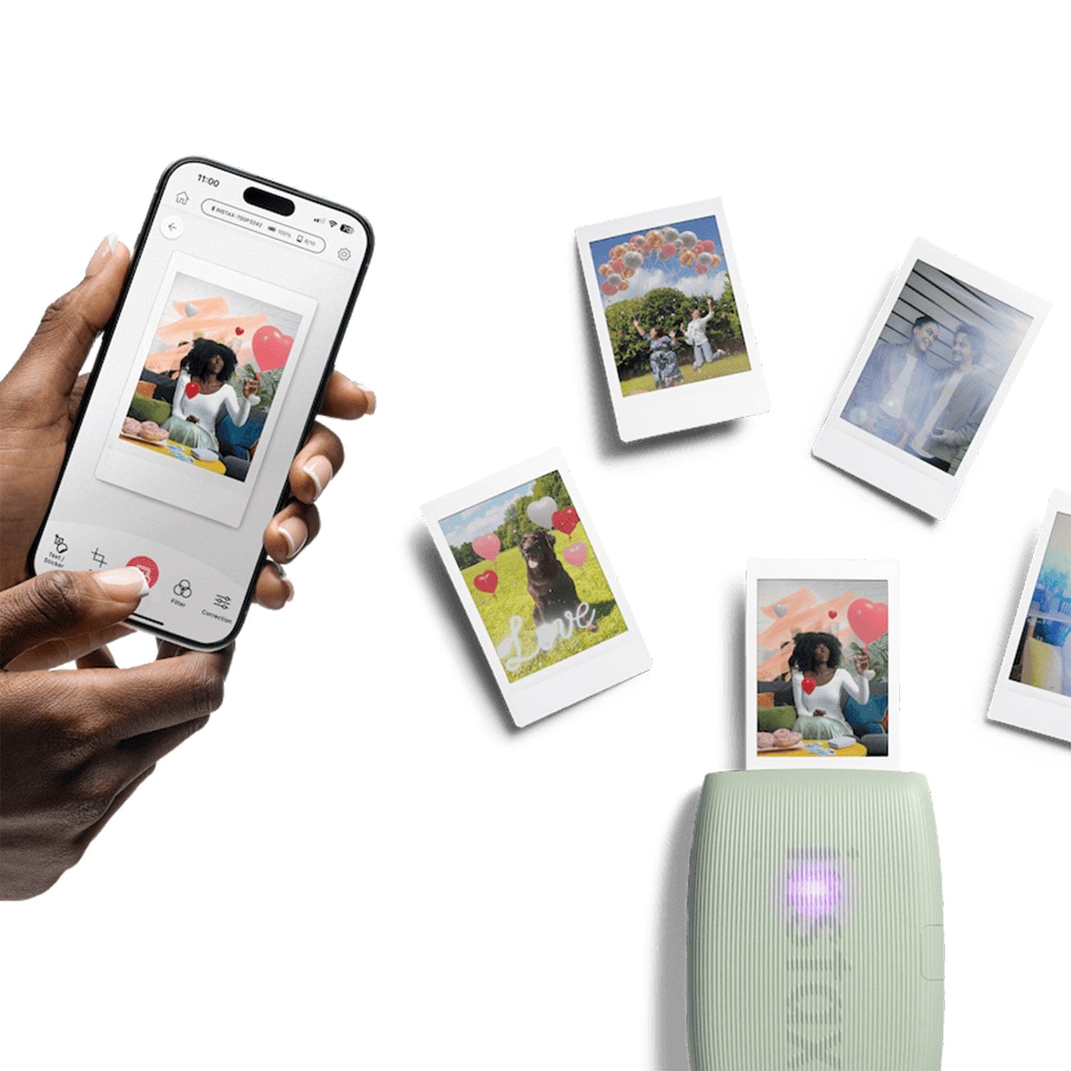 Fujifilm instax mini Link 3 Smartphone Printer, Sage Green