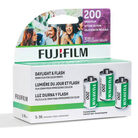 Fujifilm ISO 200 36-Exposure Color Negative Film for 35-mm Cameras, 3 Pack