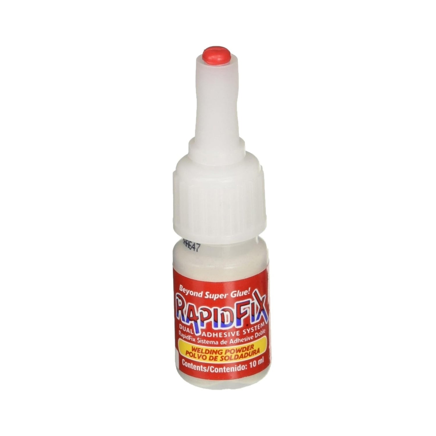RapidFix Instant Dual-Adhesive Repair System for Plastics, Metal, and Rubber, Squeeze Bottles, 10 mL