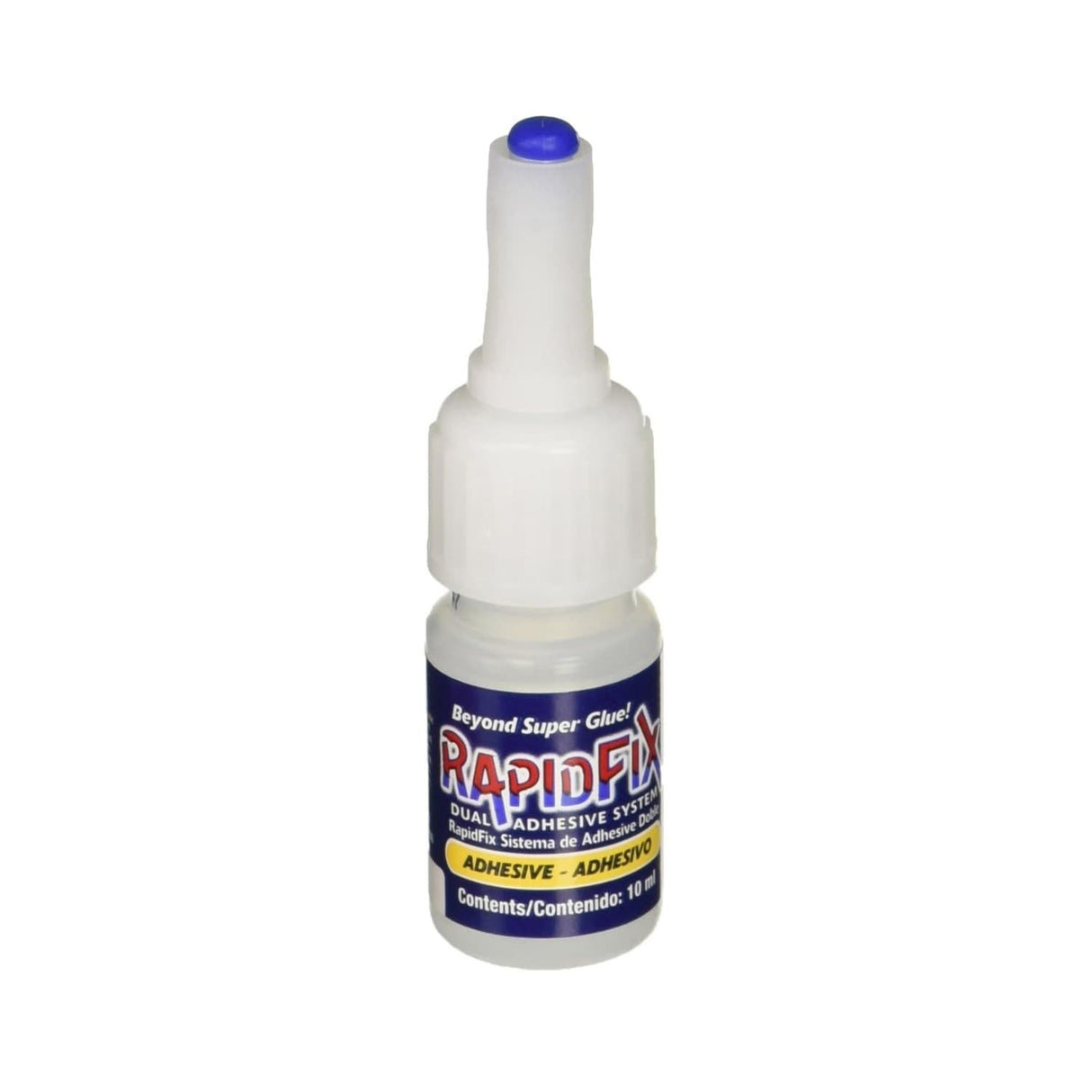 RapidFix Instant Dual-Adhesive Repair System for Plastics, Metal, and Rubber, Squeeze Bottles, 10 mL
