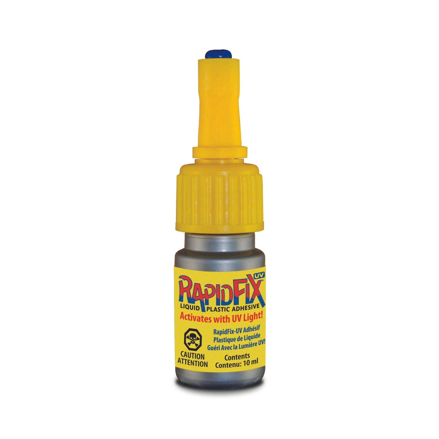 RapidFix Liquid Plastic UV-Activated Adhesive with UV Flashlight, 10-mL Bottle