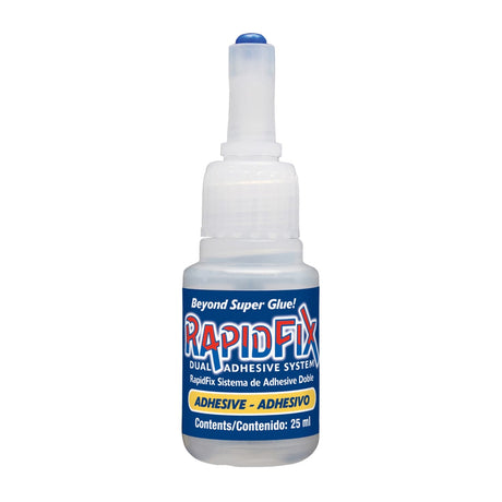RapidFix Instant Dual-Adhesive Repair System for Plastics, Metal, and Rubber, Squeeze Bottles, 25 mL