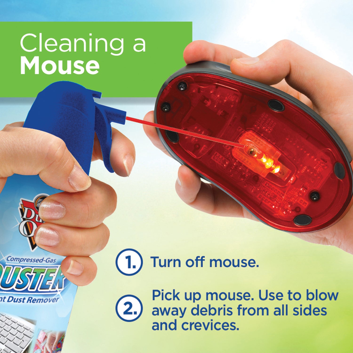 Dust-Off Compressed Gas Duster, 2 Pack