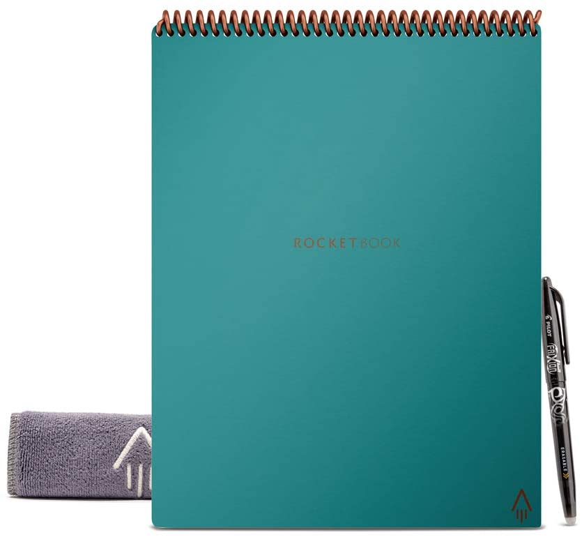 Rocketbook Flip Letter Smart Notebook, 32 Pages, 8.5" x 11", Teal