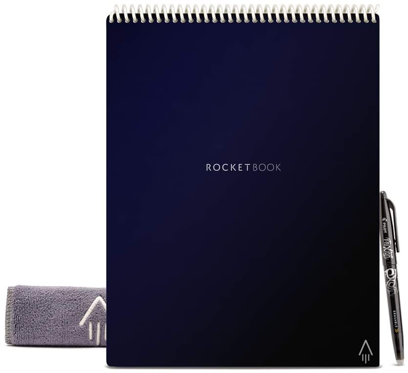 Rocketbook Flip Letter Smart Notebook, 32 Pages, 8.5" x 11", Blue