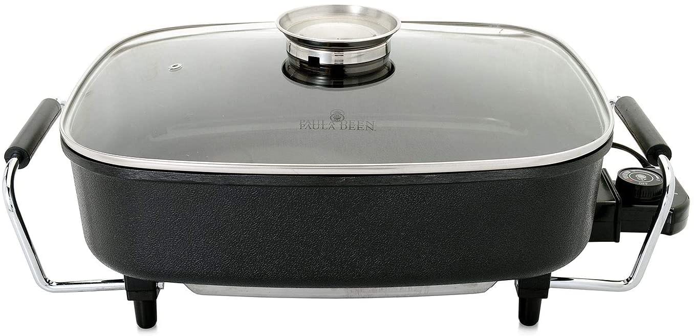 Paula Deen FPB-002-2-2-RB VarSKU 15” 1400W Large Electric Skillet. New-Open Box.