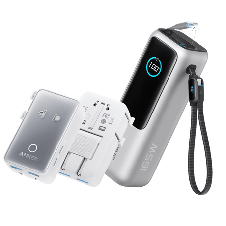 Anker Laptop Power Bank (25K, 165W, Built-In and Retractable Cables)
