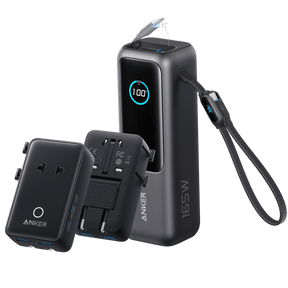 Anker Laptop Power Bank (25K, 165W, Built-In and Retractable Cables)