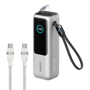 Anker Laptop Power Bank (25K, 165W, Built-In and Retractable Cables)