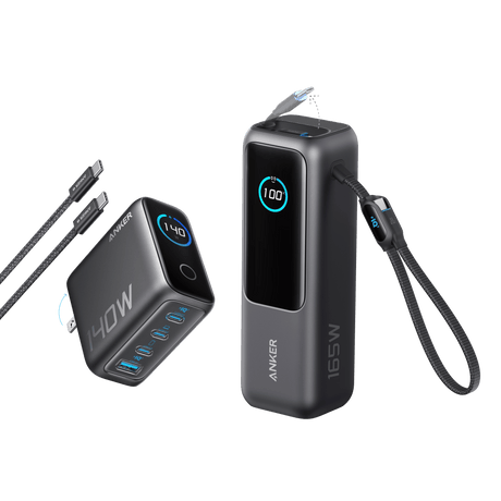 Anker Laptop Power Bank (25K, 165W, Built-In and Retractable Cables)