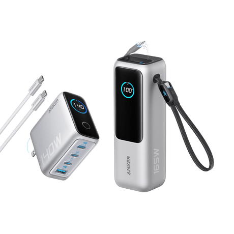 Anker Laptop Power Bank (25K, 165W, Built-In and Retractable Cables)