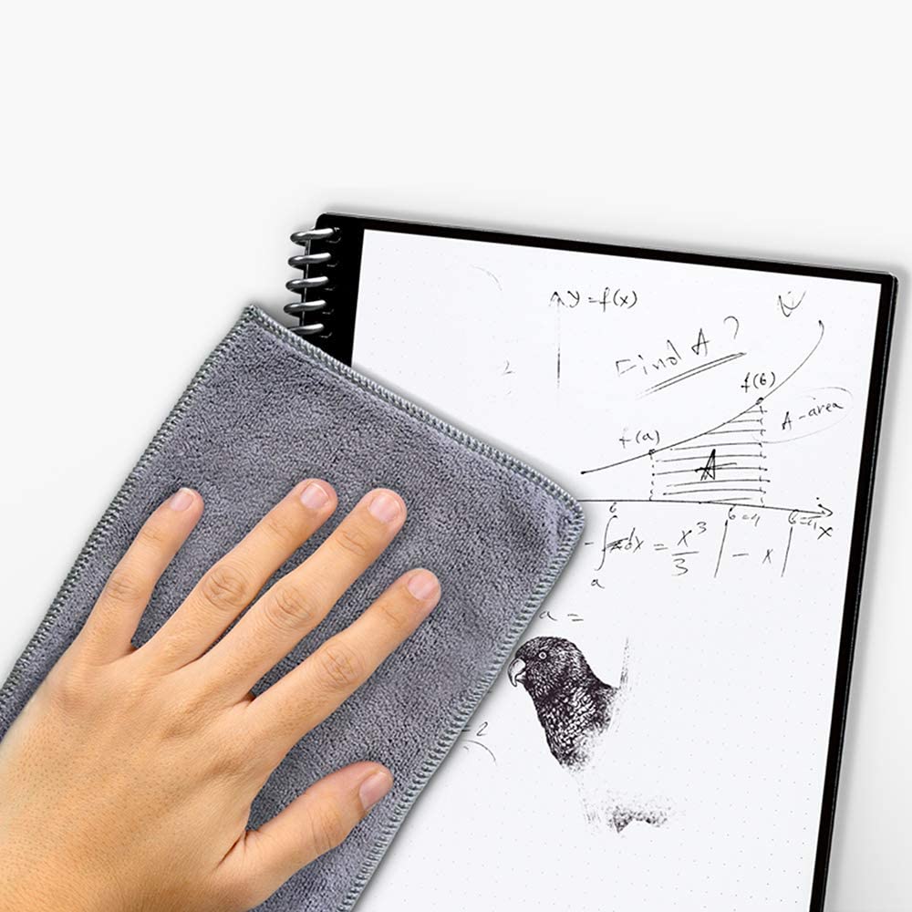 Rocketbook EVRF-L-K Fusion Smart Reusable Notebook with Pen and Microfiber Cloth, Letter Size