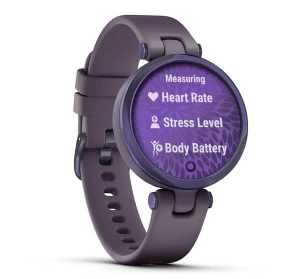 Garmin Lily Sport Edition Midnight Orchid Bezel with Deep Orchid Case and Silicone Band - Certified Refurbished