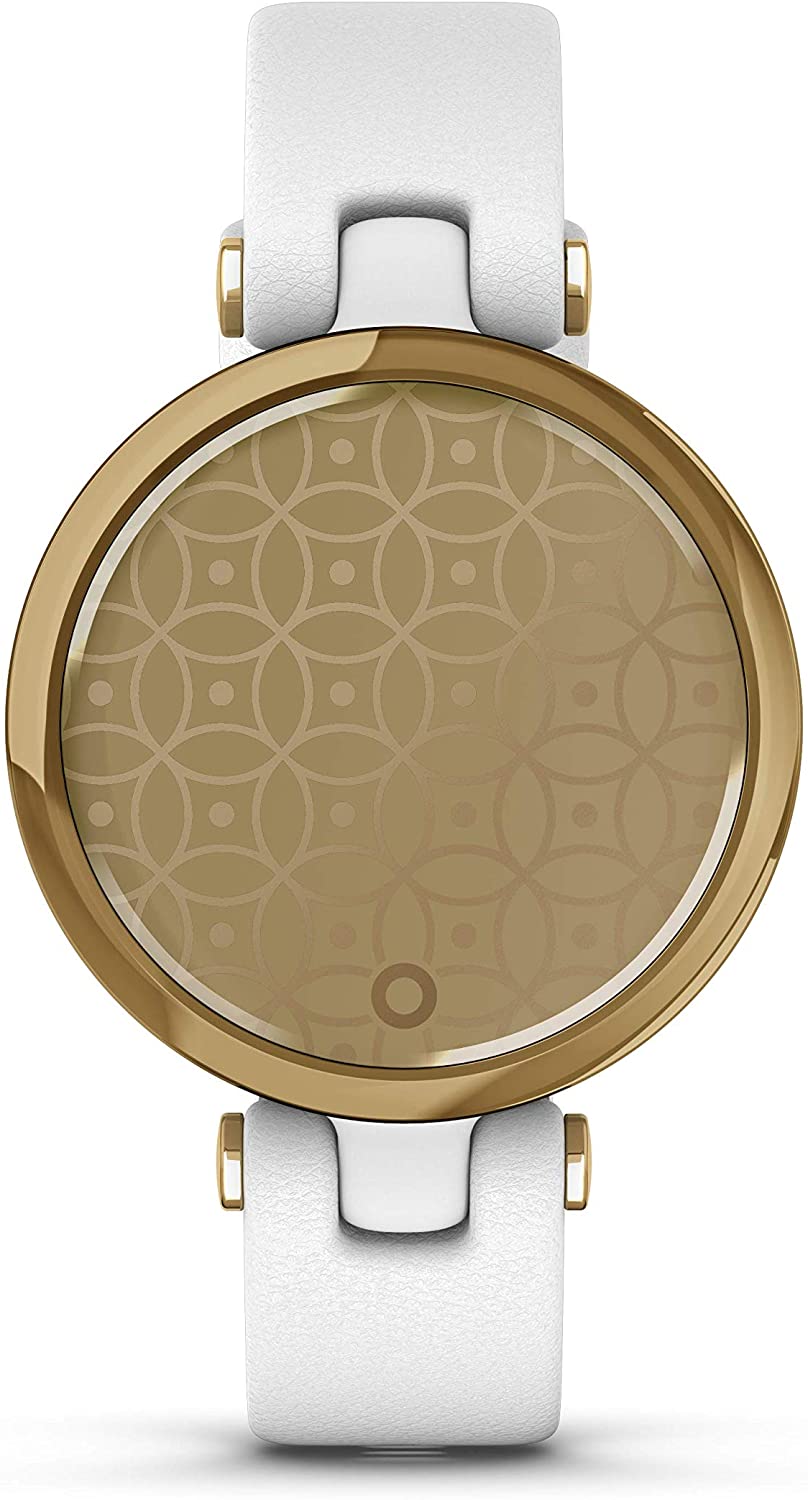Garmin Lily Classic Edition Light Gold Bezel with White Case and Italian Leather Band - Certified Refurbished