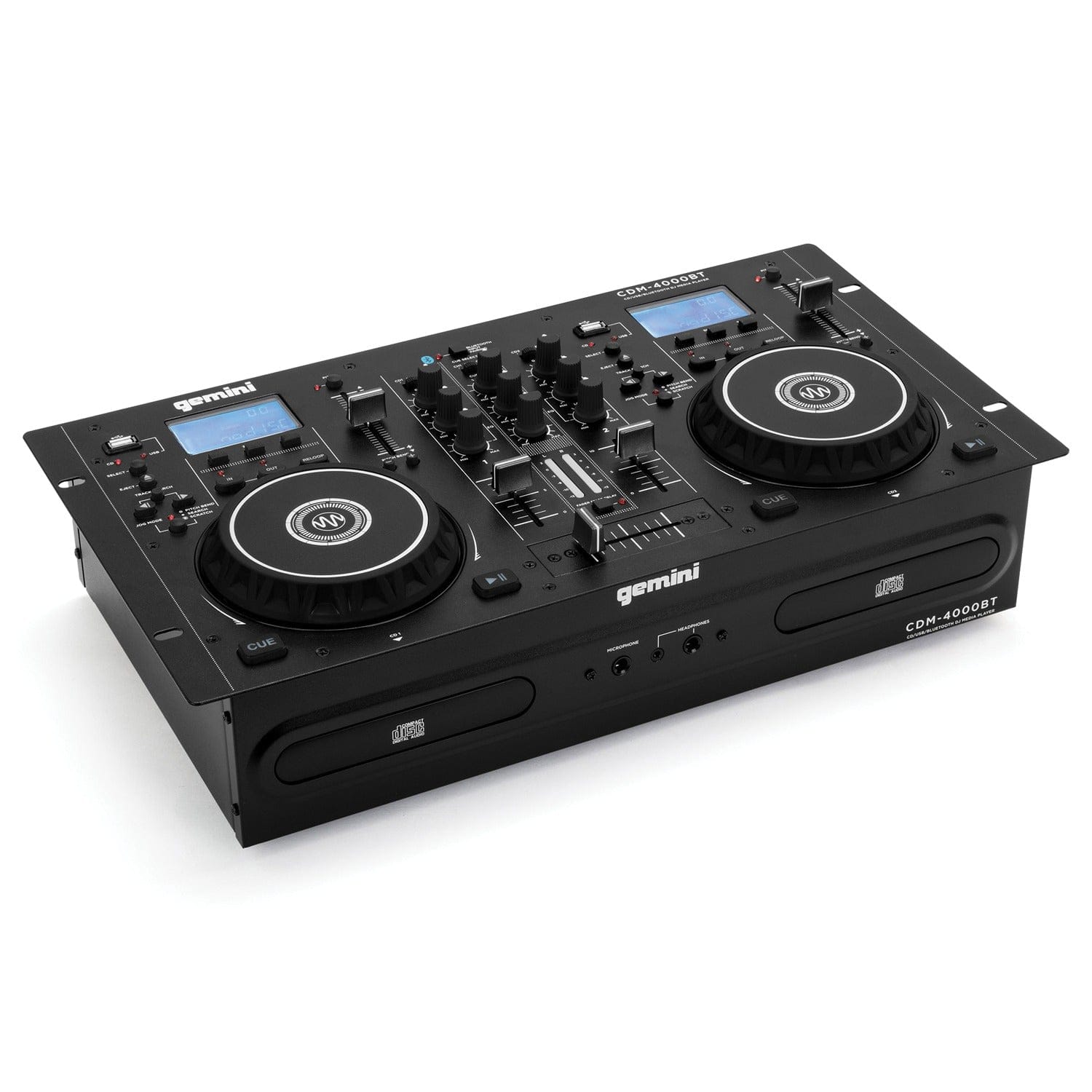 Gemini CD/USB DJ Media Player with Bluetooth, Black, CDM-4000BT