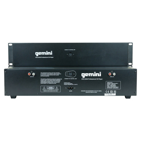 Gemini Professional 2U Dual CD/USB Player, Silver, CDX-2250i