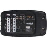 Gemini Bluetooth Portable PA System with Speakers, Mixer, and Wired Microphone, Black, SS-210MXBLU