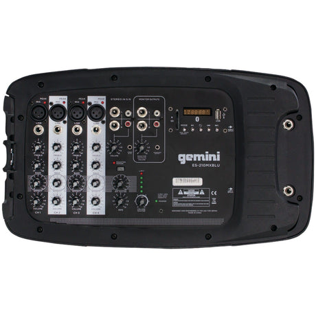 Gemini Bluetooth Portable PA System with Speakers, Mixer, and Wired Microphone, Black, SS-210MXBLU