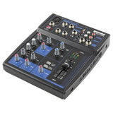 Gemini GEM-05USB Compact Analog Bluetooth Audio Mixer, 5 Channels