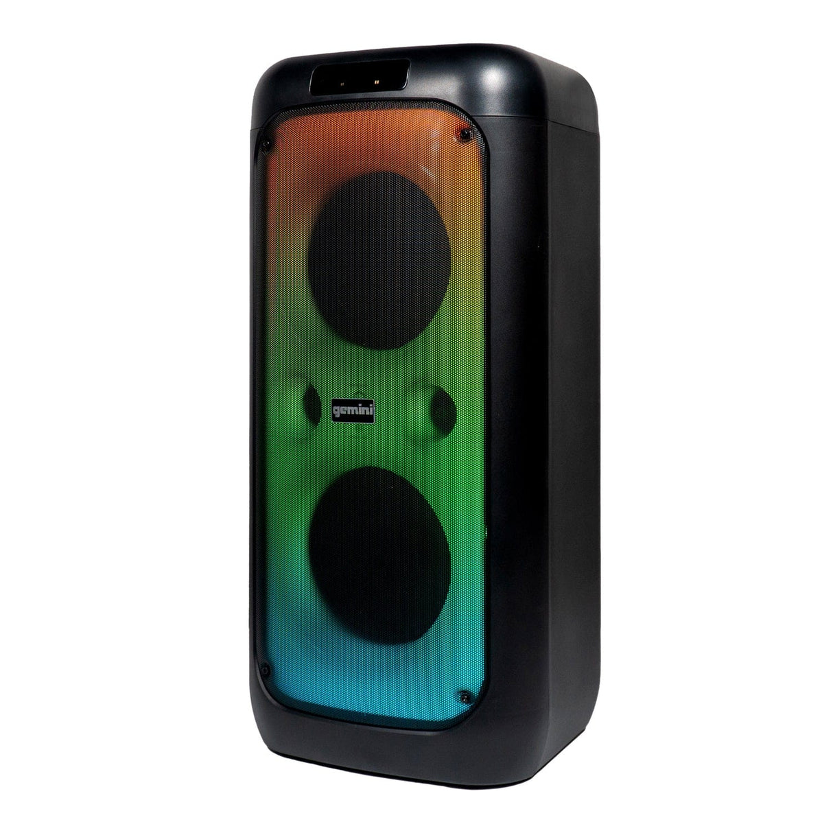 Gemini GGO Series Portable Bluetooth TWS Dual-Woofer Karaoke Boom Box with Lights, Microphone, and Remote, Black, GGO-2650L