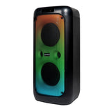 Gemini GGO Series Portable Bluetooth TWS Dual-Woofer Karaoke Boom Box with Lights, Microphone, and Remote, Black, GGO-2650L