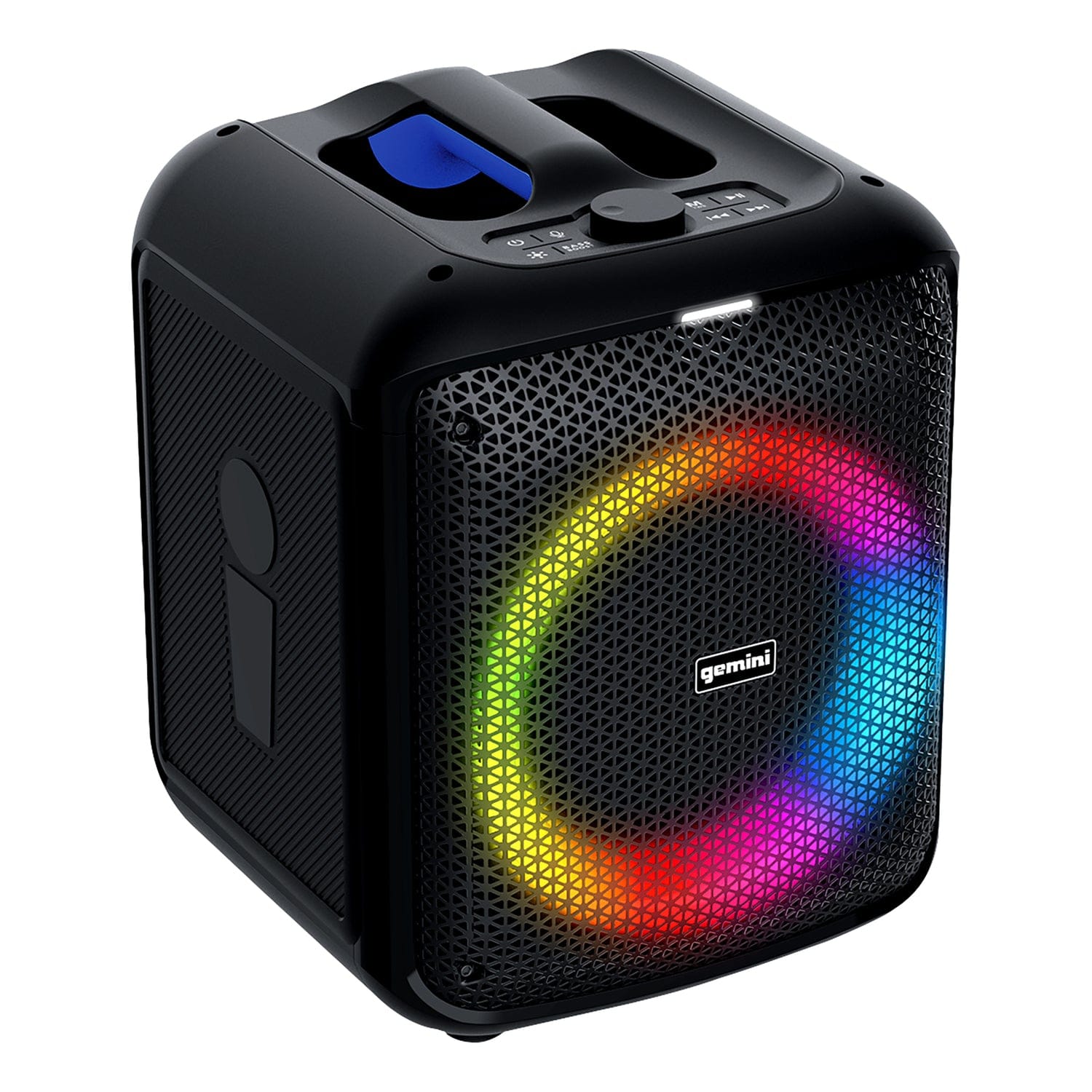 Gemini GGO Series Portable Bluetooth TWS Karaoke Speaker with Lights, Microphone, and Remote, Black, GGO-650L