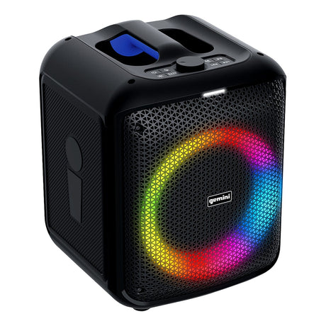 Gemini GGO Series Portable Bluetooth TWS Karaoke Speaker with Lights, Microphone, and Remote, Black, GGO-650L
