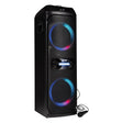 Gemini Portable Bluetooth TWS Speaker with LED Party Lighting and Wired Microphone, Black, GHK-2800
