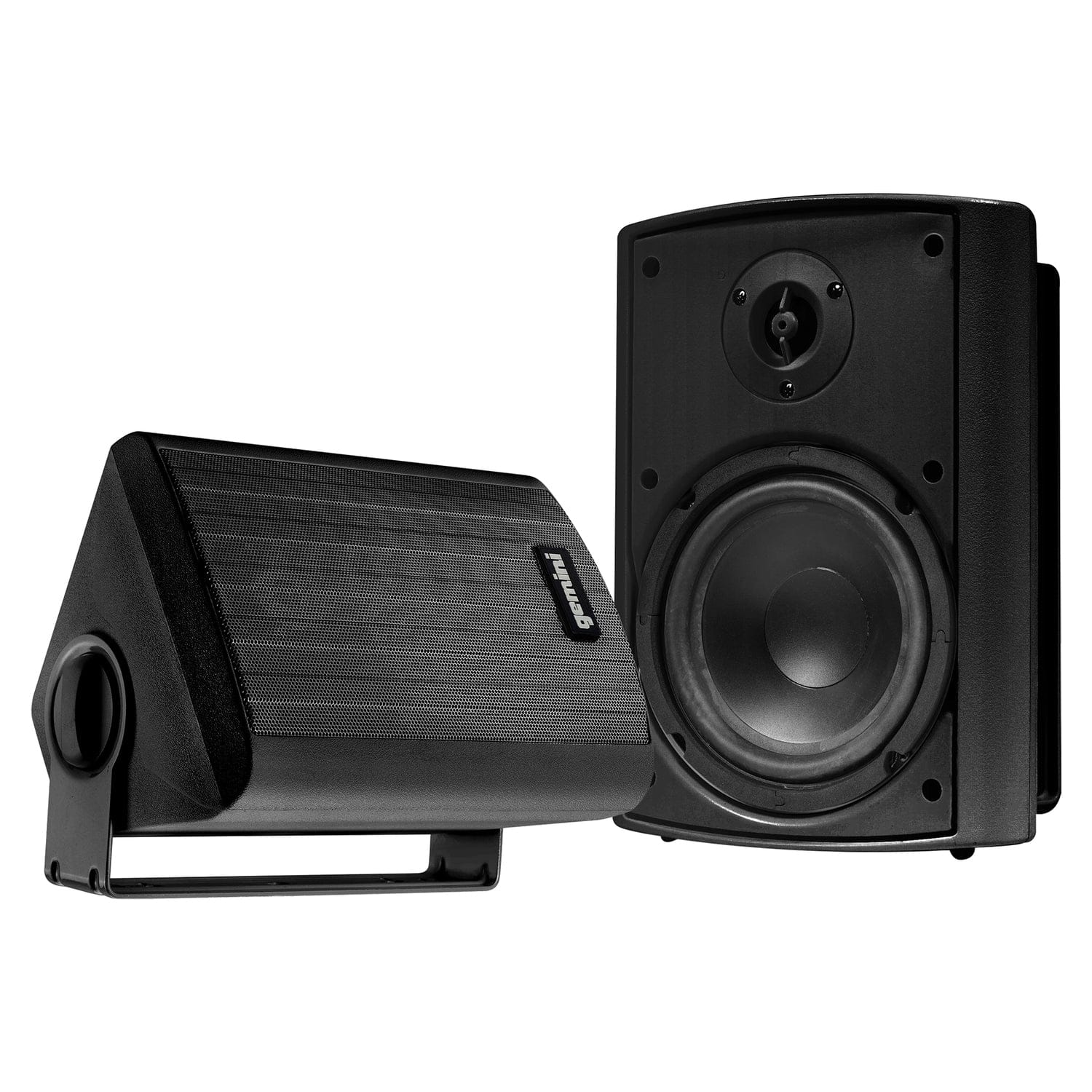 Gemini GHSI Series GHSI-W650BT-PR Outdoor Bluetooth 300-Watt-Peak Outdoor Speaker Set with Mounting Brackets and Remote, 2 Count, Black